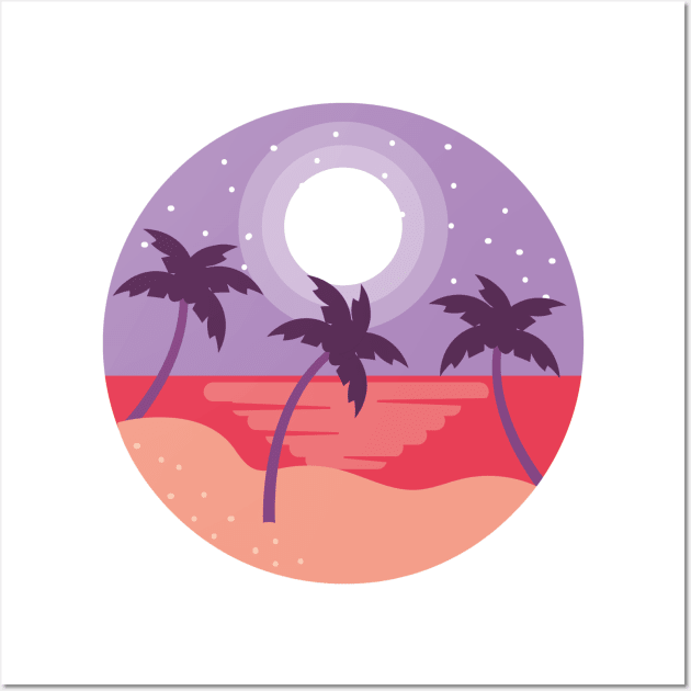 purple palm tree design Wall Art by Artistic_st